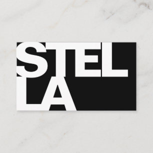 Moderne standaardlettertypesypografie eenvoudig zw visitekaartje