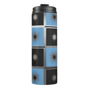 Moderne Starburst & Squares Thermische Tumbler Thermosbeker