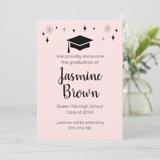 Moderne Stars Lycée Faire-part de diplôme (Debout devant)