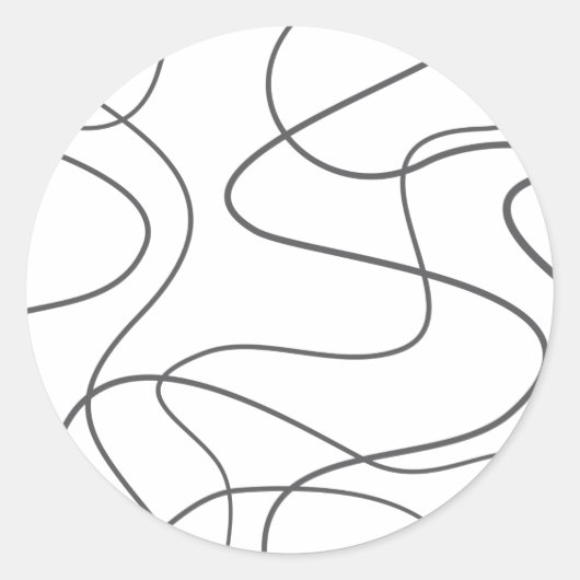 Moderne, stedelijke, abstracte patronen. Valse gol Ronde Sticker (Voorkant)