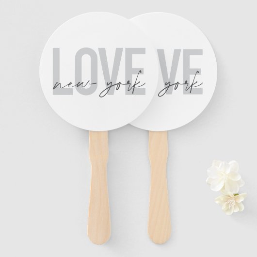 Moderne, stedelijke, coole vormgeving van Love New Handwaaier (Voorkant en achterkant)