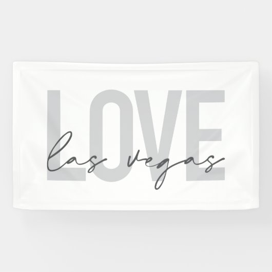 Moderne, stedelijke, eenvoudige, coole design Love Spandoek (Horizontaal)