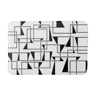Moderne, stedelijke, gedurfde, coole geometrische badmat