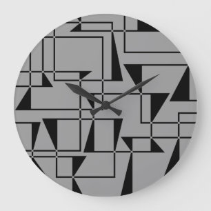 Moderne, stedelijke, gedurfde, coole geometrische grote klok