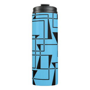 Moderne, stedelijke, gedurfde, coole geometrische thermosbeker