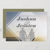 Moderne Stedelijke Overlay | Aangepaste Fototrouwf Kaart (Voorkant / Achterkant)