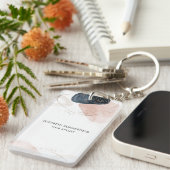 Moderne steen marmer business custom sleutelhanger (Voorkant Rechts)