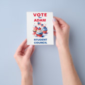 Moderne stem voor klasse President Flyer Sjabloon (Hand)