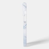 Moderne stenen stoffige blauwe marmer Case-Mate iPhone case (Achterkant / Links)