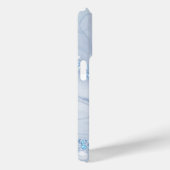 Moderne stenen stoffige blauwe marmer Case-Mate iPhone case (Achterkant / Rechts)