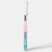 Moderne stenen stoffige blauwe marmer Case-Mate iPhone case (Achterkant / Rechts)