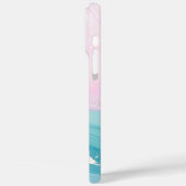 Moderne stenen stoffige blauwe marmer Case-Mate iPhone case (Achterkant / Links)