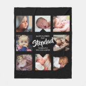 Moderne Stepdad Vaderdag | Fotocollage Fleece Deken (Voorkant)