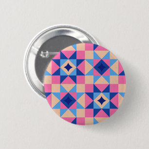 Moderne Ster Blok Quilt Ronde Button 5,7 Cm