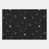 Moderne sterren | Minimale grijze late feestdag Inpakpapier Vel (Voorkant)