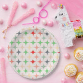 Moderne sterren uit de middeleeuwen in kerstkleure papieren bordje (Feest)