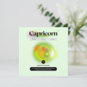 Moderne Sterrenbeeld Steenbok Citaat Aarde Element Kaart (Staand voorkant)