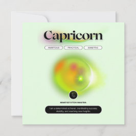 Moderne Sterrenbeeld Steenbok Citaat Aarde Element Kaart