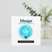 Moderne Sterrenbeeld Vissen Citaat Water Element Kaart (Staand voorkant)