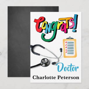 Moderne Stethoscoop Dokter Felicitatiekaart