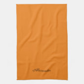 Moderne, stevige kleuren oranje theedoek (Verticaal)