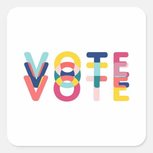 Moderne Sticker van de stemming in de regenboog (Voorkant)