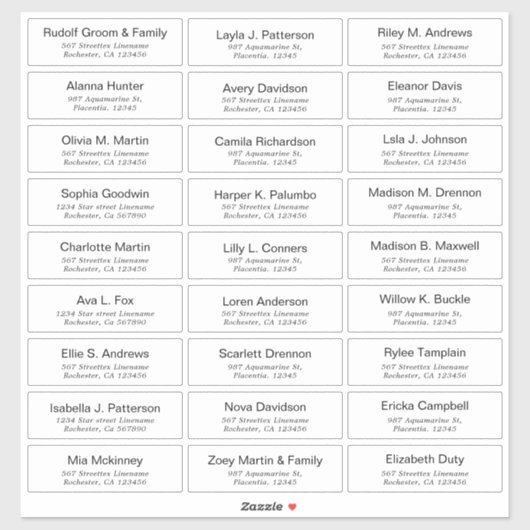  moderne Sticker voor gastbezoekers (Vel)