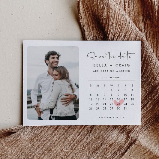 Moderne stijl Bewaar de datumfotokalender Save The Date