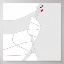 Moderne Stijl Glam Kleurposter Miss Jazzy
