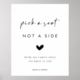 Moderne Stijl Kies een Zitplaats Niet een Zijkant Poster