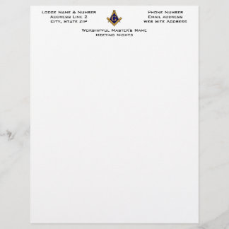 Moderne stijl Masonic Lodge Letterhead Briefhoofd Ontwerp
