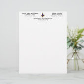 Moderne stijl Masonic Lodge Letterhead Briefhoofd Ontwerp (Staand voorkant)