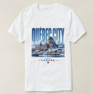 🏰 Moderne Stijl van de Hemelijn van Quebec City � T-shirt