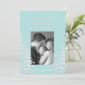 Moderne Stijl Witte Kerstbomen Fotokaarten Feestdagenkaart (Staand voorkant)