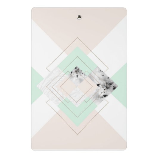 Moderne stijlgeometrische vormgeving mini klembord (Achterkant)