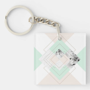 Moderne stijlgeometrische vormgeving sleutelhanger