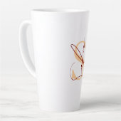 Moderne stijlvolle aangepaste naam latte mok (Linkerhoek)