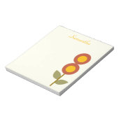 Moderne stijlvolle Abstracte bloemenmeisjesachtige Notitieblok (Gedraaid)