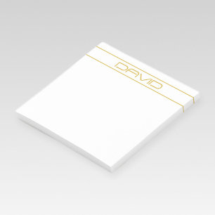 Moderne stijlvolle bewerkbare gouden tekst & lijns post-it® notes
