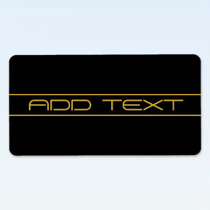 Moderne stijlvolle bewerkbare gouden tekst & strep etiket