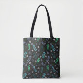 Moderne stijlvolle bladpatroon canvas tas (Voorkant)