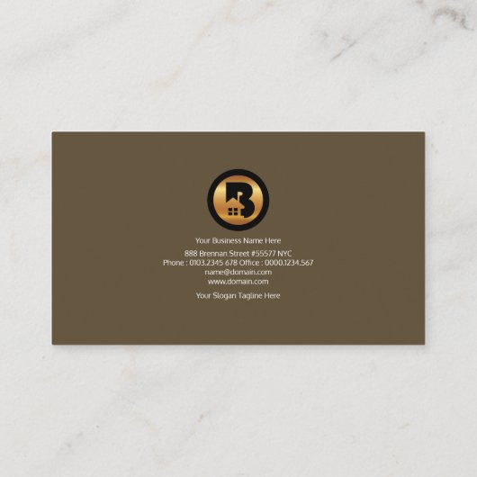 Moderne, stijlvolle Brick Wall Panel General Contr Visitekaartje (Achterkant)