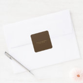 Moderne, stijlvolle, bruin Gold Professional Vierkante Sticker (Envelop)