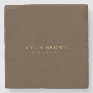 Moderne, stijlvolle, bruine goudprijs stenen onderzetter