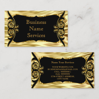 Moderne stijlvolle Business Deco Gold Black Visitekaartje