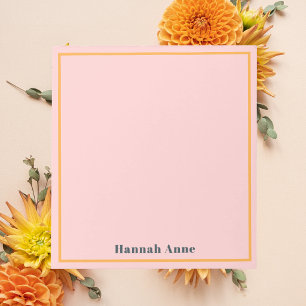 Moderne Stijlvolle Chic Trendy Roze & Oranje Notitieblok