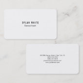 Moderne, stijlvolle, Creative Black Plain Visitekaartje (Voorkant / Achterkant)