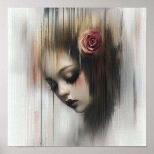 Moderne stijlvolle elegante Abstracte mooie vrouw Poster