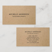 Moderne stijlvolle, elegante Kraft-papierstijl Visitekaartje (Voorkant / Achterkant)