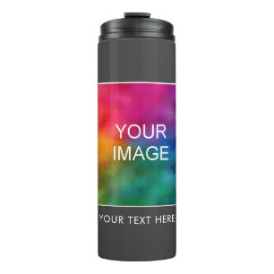 Moderne stijlvolle foto of Logo Eenvoudige Sjabloo Thermosbeker